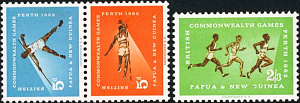Папуа Новая Гвинея 1962, Легкая Атлетика, 3 марки